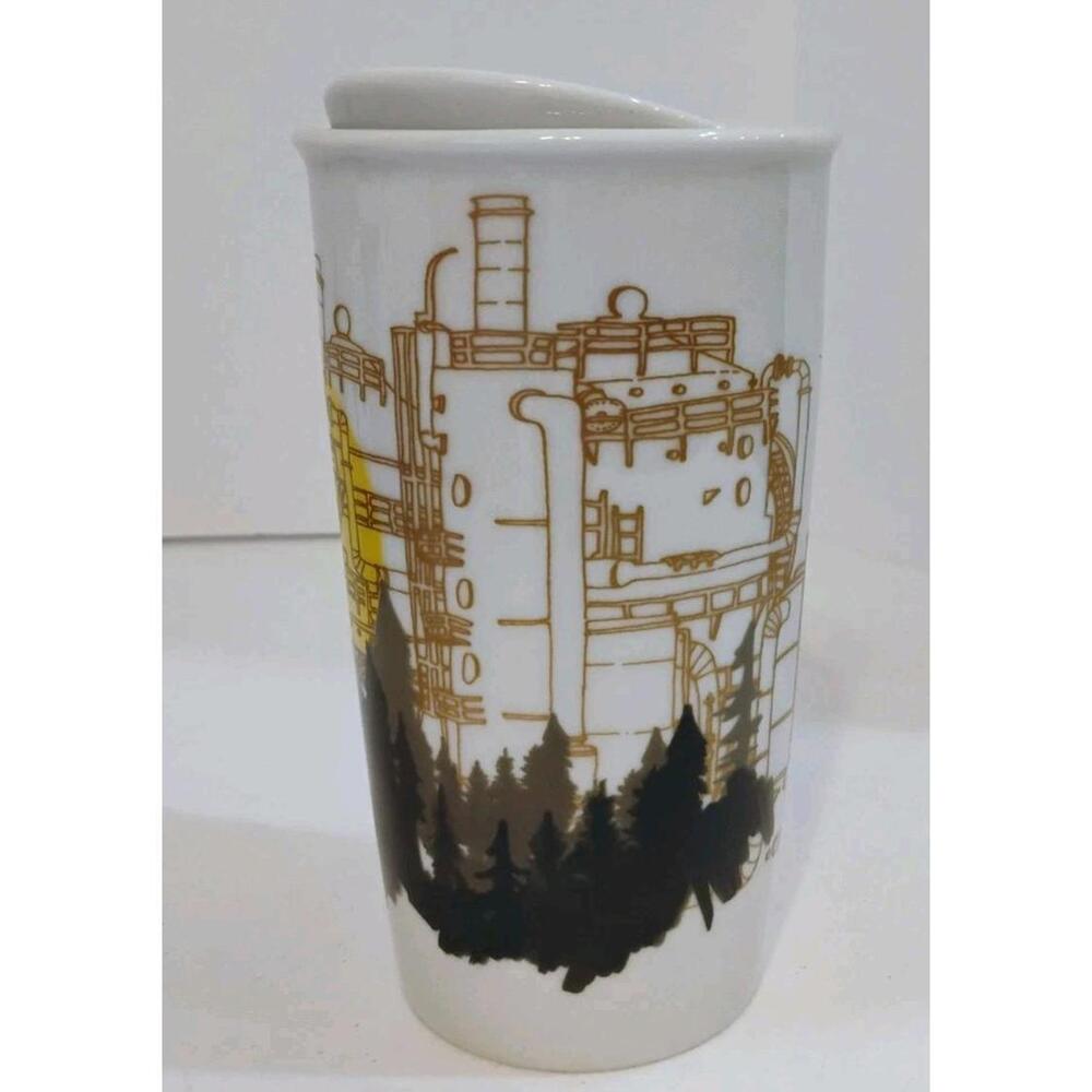 Starbucks Seattle Gasworks Park Ceramic Travel Tumbler Mug Dot Collection - Picture 4 of 8